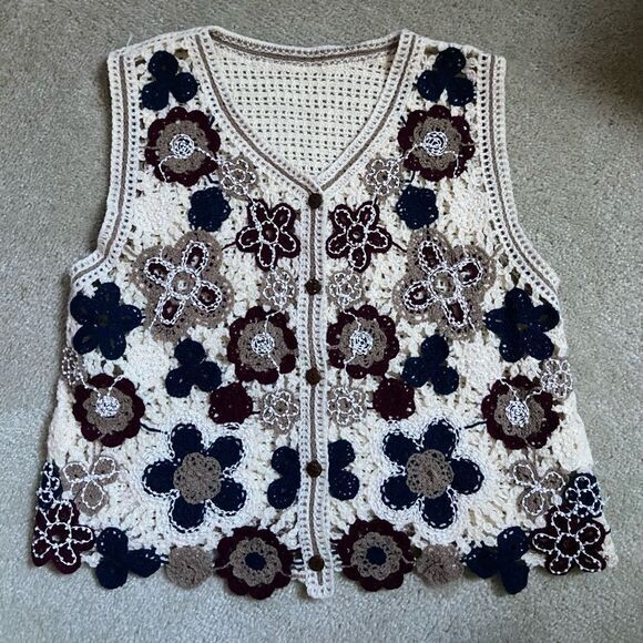 SHEIN Tops - Crochet Sweater Vest